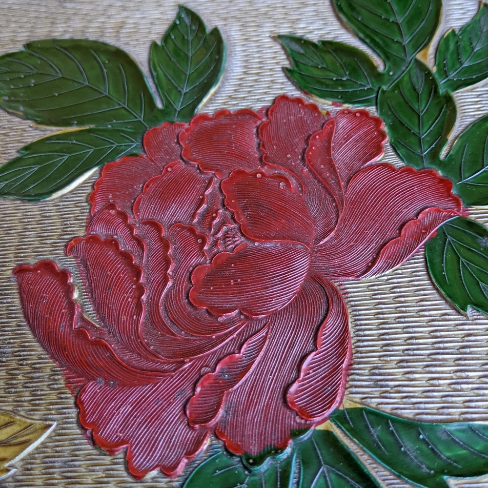 Vintage 70s Floral Bohemian Tray Hippie Eclectic Home Decor - Picture 9 of 16